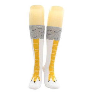 Chicken Leg Socks Stockings Women Girl Thicken Long Knee Socks Funny Chicken Stockings Striped Halloween Socks medias de mujer
