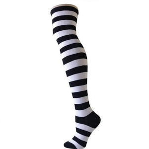Chicken Leg Socks Stockings Women Girl Thicken Long Knee Socks Funny Chicken Stockings Striped Halloween Socks medias de mujer