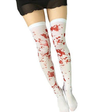 Load image into Gallery viewer, Chicken Leg Socks Stockings Women Girl Thicken Long Knee Socks Funny Chicken Stockings Striped Halloween Socks medias de mujer