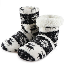 Load image into Gallery viewer, Winter Fur Slippers Women Warm House Slippers Plush Flip Flops Christmas Cotton Indoor Home Shoes Floor Shoes Claquette Fourrure