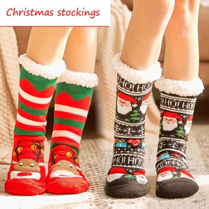 2019 women's winter socks thick plush cotton socks warm non-slip home floor socks Christmas gifts cartoon carpet socks new