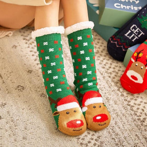 2019 women's winter socks thick plush cotton socks warm non-slip home floor socks Christmas gifts cartoon carpet socks new