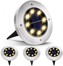 Load image into Gallery viewer, Solar Ground lamp 8 LEDs Disk Lights